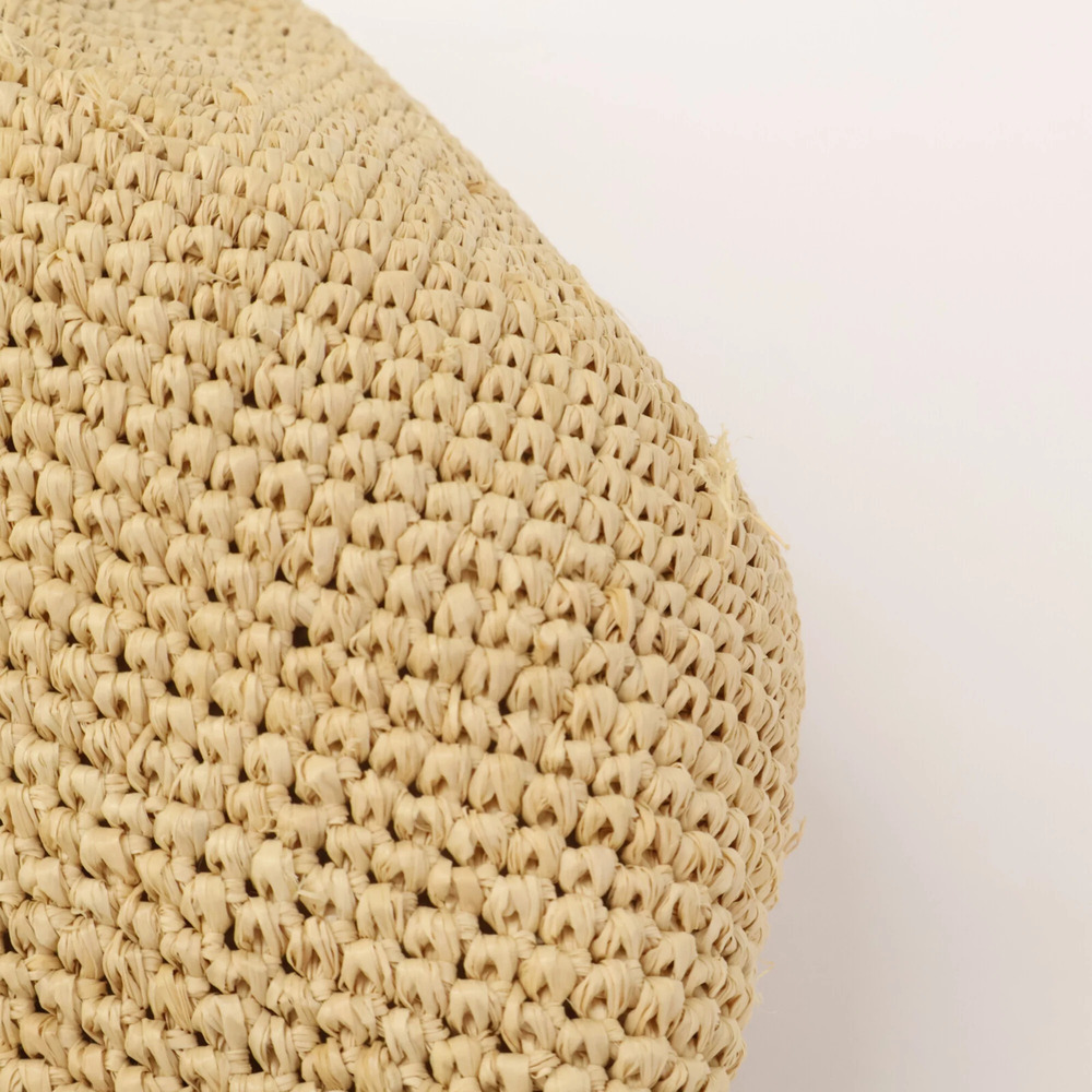 CELINE Triomphe embroidered raffia bucket hat, natural color, for women. - Picture 9 of 10